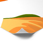 白い背景に分離された柿の模様。 ポスター (角)