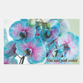 白い背景に孤立して咲く 長方形シール (正面)