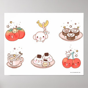 白い背景に対して表示される食品 ポスター