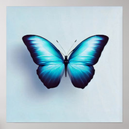 白い背景に対する蝶 ポスター