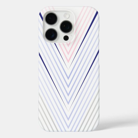 白い背景に山形のパターン Case-Mate iPhoneケース (裏面)