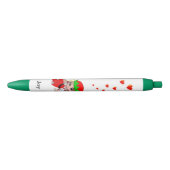 白い背景に愛のハートを持つ可愛い妖精 黒ボールペン (正面)