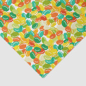 白い背景に数々のキャンディービーンズ黄色の色 薄葉紙 (詳細)