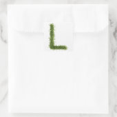 白い背景に文字「L」が入っている スクエアシール (バッグ)