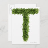 白い背景に文字「T」 ポストカード (正面/裏面)