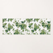 白い背景に生の緑のつたのつる植物と色 ヨガマット (正面(横))