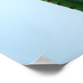 白い背景に緑のサボテンの植物 ポスター (角)