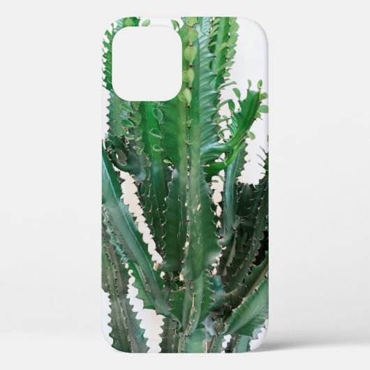 白い背景に緑のサボテン。 Case-Mate iPhoneケース (裏面)