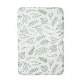 白い背景に緑の緑を表示 バスマット (正面縦)