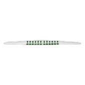 白い背景に緑の花の束 タイヘッドバンド (裏面)