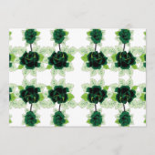 白い背景に緑の花の束 プログラム (正面)
