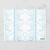 白い背景に緑の花の束 ポストカード (裏面)