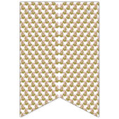 白い背景に緑の葉の模様 バンティングフラッグ (第2の旗)