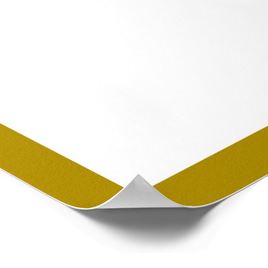 白い背景に美しいゴールデン引用文 ポスター (角)