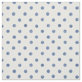 白い背景に美しいネイビーブルーの水玉模様 ファブリック (見本)
