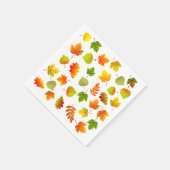 白い背景に美しい紅葉 スタンダードカクテルナプキン (角)