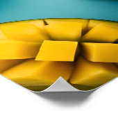 白い背景に美味しいフレッシュマンゴスムージー ポスター (角)