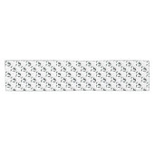 白い背景に蝶のハート ショートテーブルランナー (横)