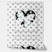 白い背景に蝶のハート 壁紙 (ほどく)