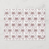 白い背景に赤い模様 ポストカード (裏面)