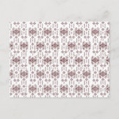 白い背景に赤い模様 ポストカード (正面)