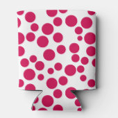 白い背景に赤い水玉模様 缶クーラー (裏面)