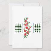 白い背景に赤い花がたくさん 招待状 (裏面)