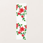 白い背景に赤い花の束 名刺 (外部フラット)