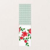 白い背景に赤い花の束 名刺 (内部フラット)