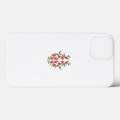 白い背景に赤い花の束 Case-Mate iPhoneケース (裏面 (横))