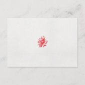 白い背景に赤い花をスケッチしたもの エンクロージャーカード (正面)