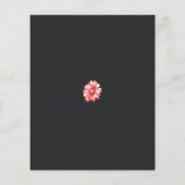 白い背景に赤い花をスケッチしたもの チラシ (裏面)