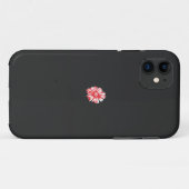 白い背景に赤い花をスケッチしたもの Case-Mate iPhoneケース (裏面(横))