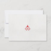 白い背景に赤い花をデザインしたもの サンキューカード (正面)