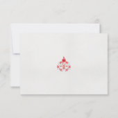 白い背景に赤い花をデザインしたもの サンキューカード (裏面)