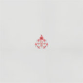 白い背景に赤い花をデザインしたもの シール (正面)