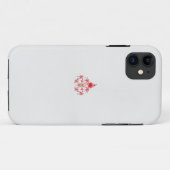 白い背景に赤い花をデザインしたもの Case-Mate iPhoneケース (裏面(横))