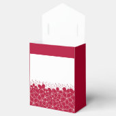 白い背景に赤い花デイジー フェイバーボックス (オープン)