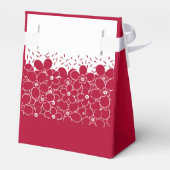 白い背景に赤い花デイジー フェイバーボックス (裏面サイド)