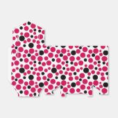 白い背景に赤い黒いエンドウ豆レトロ フェイバーボックス (折り畳みなし)