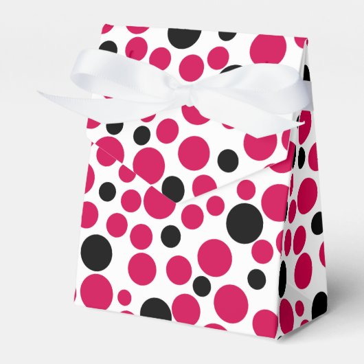 白い背景に赤い黒いエンドウ豆レトロ フェイバーボックス (正面サイド)