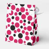 白い背景に赤い黒いエンドウ豆レトロ フェイバーボックス (裏面サイド)