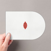 白い背景に赤と茶色のデザイン アクリル招待状 (インサイチュ (ポータブル))