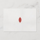白い背景に赤と茶色のデザイン エンクロージャーカード (正面)