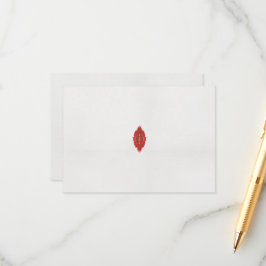 白い背景に赤と茶色のデザイン エンクロージャーカード