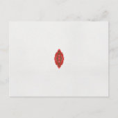 白い背景に赤と茶色のデザイン ポストカード (正面)