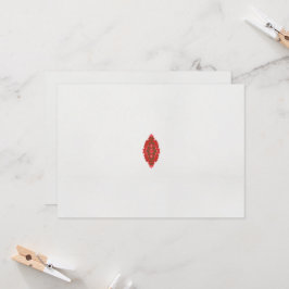 白い背景に赤と茶色のデザイン 招待状