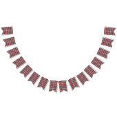 白い背景に赤と黒のジグザグ模様 バンティングフラッグ (全)