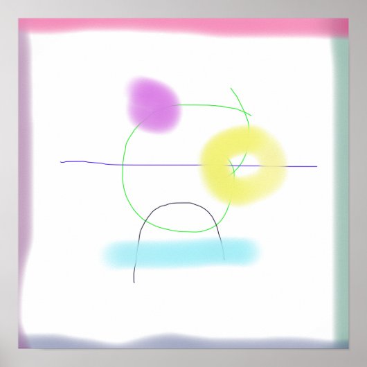 白い背景に配置 ポスター (正面)