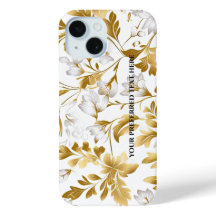 白い背景に金ゴールドフローラ分岐を咲かせる